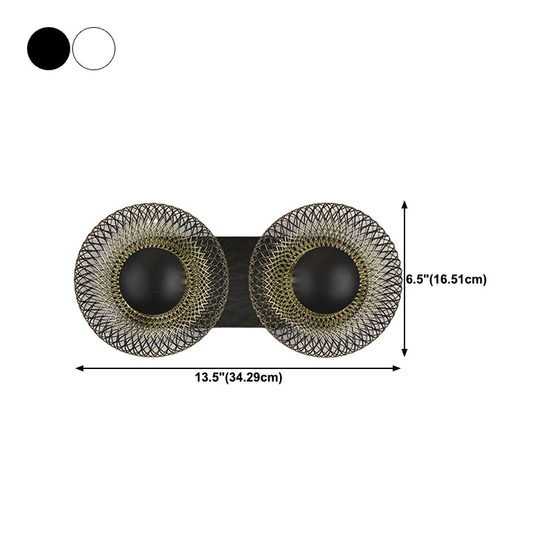 Contemporary Wall Sconce Circular Metal Wall Light for Bedroom