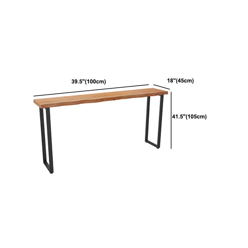 Pine Wood Bar Dining Table Modern Rectangle Bar Table for Milk Tea Shop Balcony