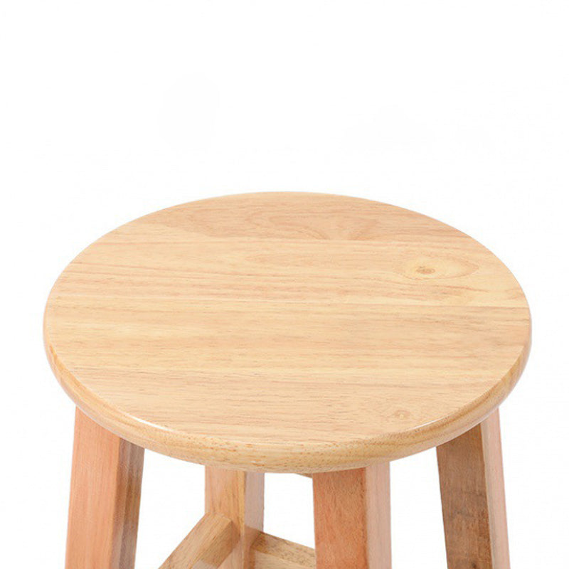 Contemporary Wood Stool Round Stool in Matte Finish for Indoor