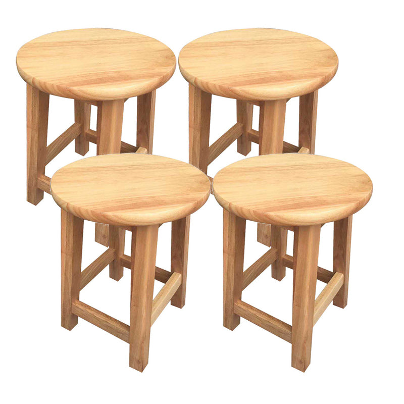 Contemporary Wood Stool Round Stool in Matte Finish for Indoor