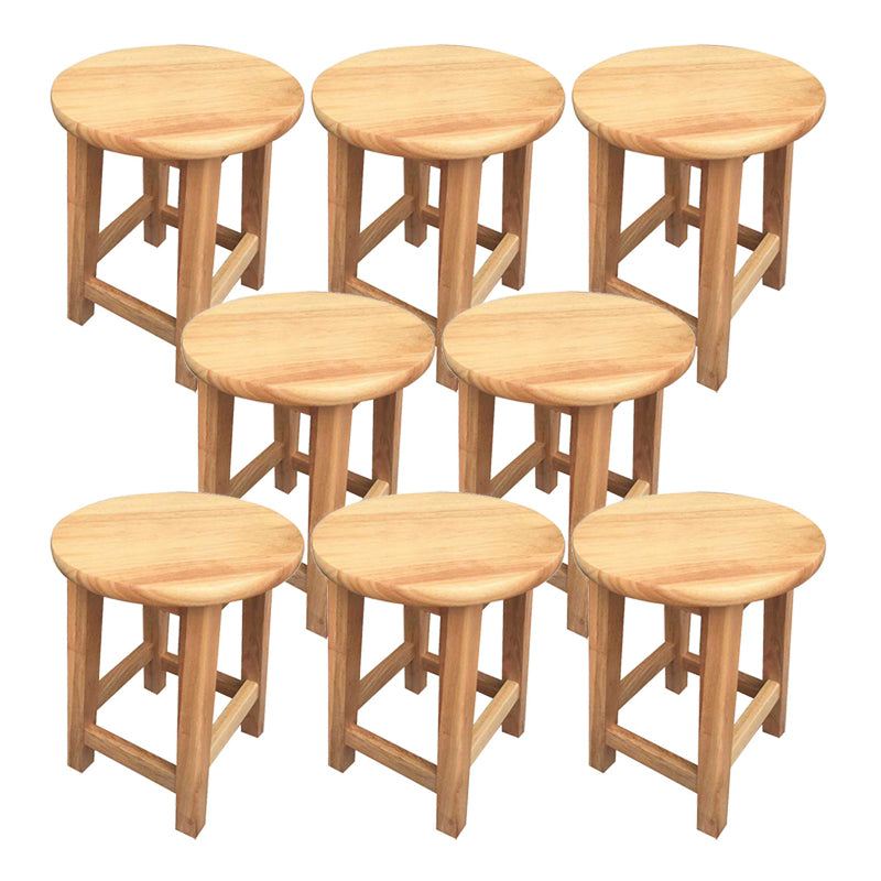 Contemporary Wood Stool Round Stool in Matte Finish for Indoor