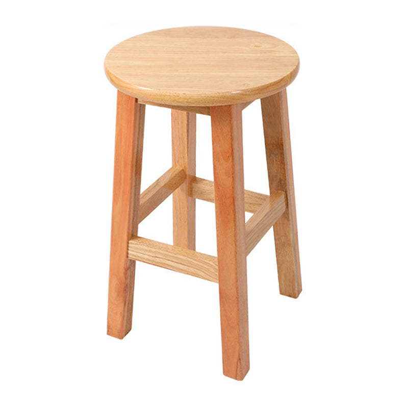Contemporary Wood Stool Round Stool in Matte Finish for Indoor