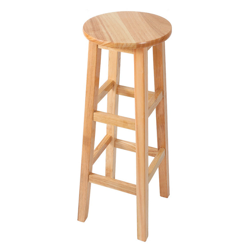 Contemporary Wood Stool Round Stool in Matte Finish for Indoor
