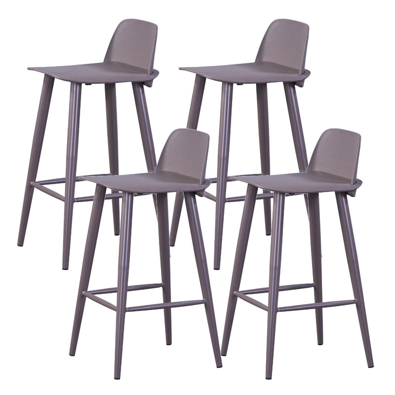 Contemporary Low Back Bar Stool Plastic Footrest Stool for Restaurant