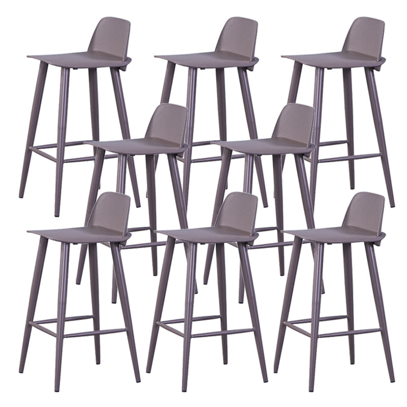 Contemporary Low Back Bar Stool Plastic Footrest Stool for Restaurant