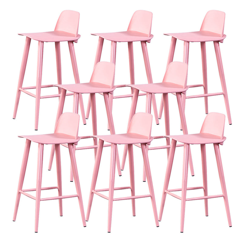 Contemporary Low Back Bar Stool Plastic Footrest Stool for Restaurant