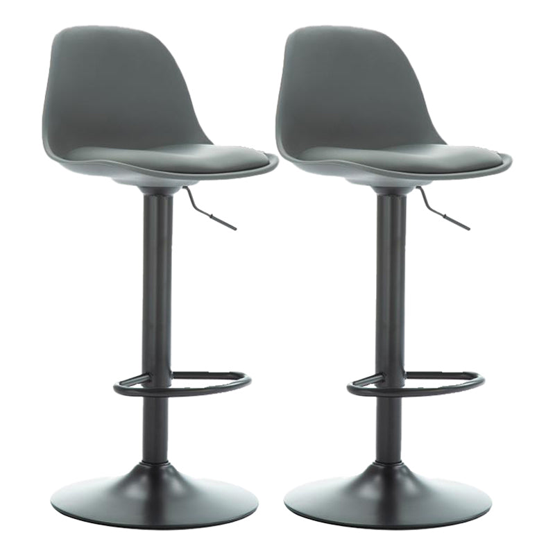 Scandinavian Adjustable Height Bar Stool Faux Leather Bar Stool for Bristol