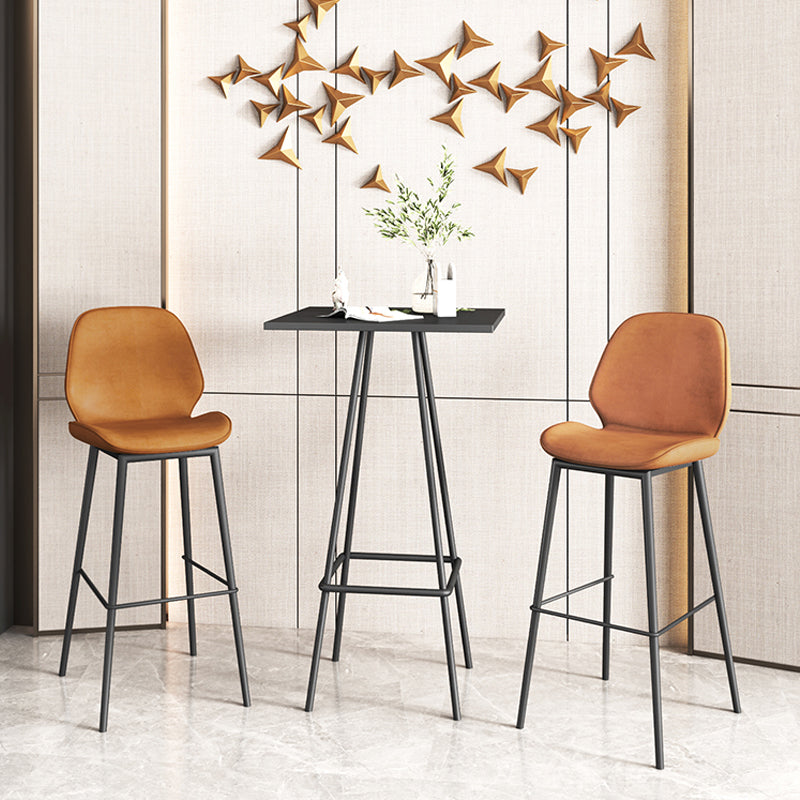 Industrial Bucket Counter & Bar Stool Footrest Metal Indoor Counter Chair