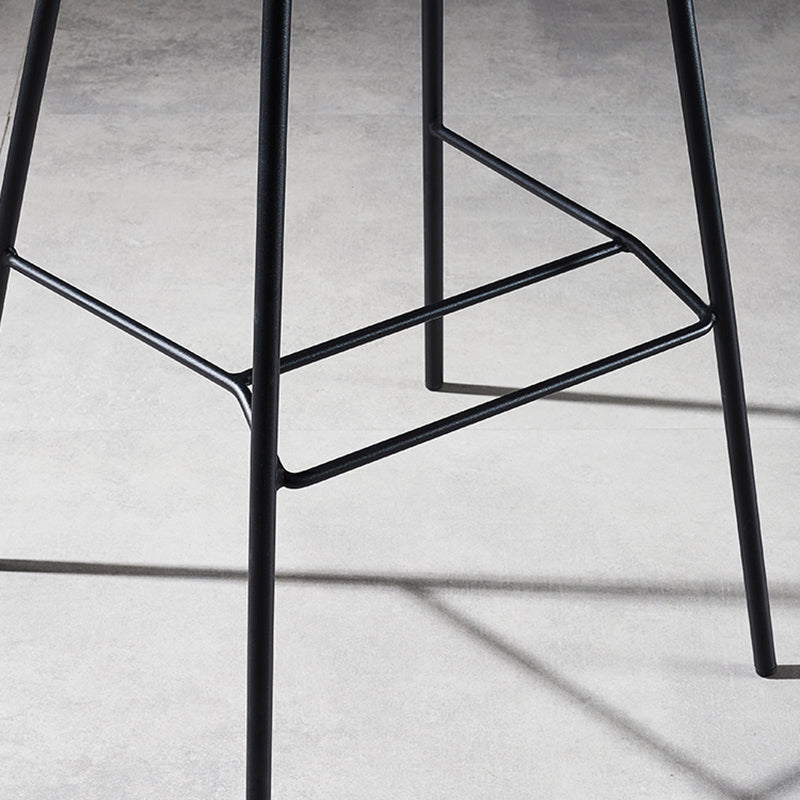 Low Back Bar & Counter Stool Bucket Industrial Quilted Leather Counter Stool