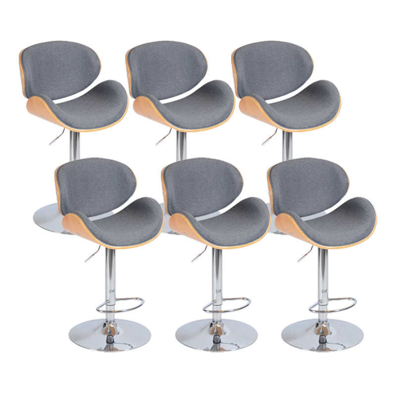 Contemporary Metal Barstool Faux Leather Counter Stool in Matte Finish