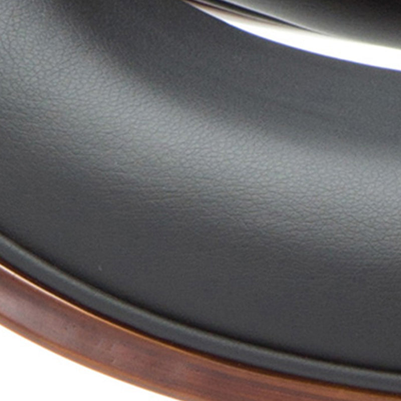 Contemporary Metal Barstool Faux Leather Counter Stool in Matte Finish