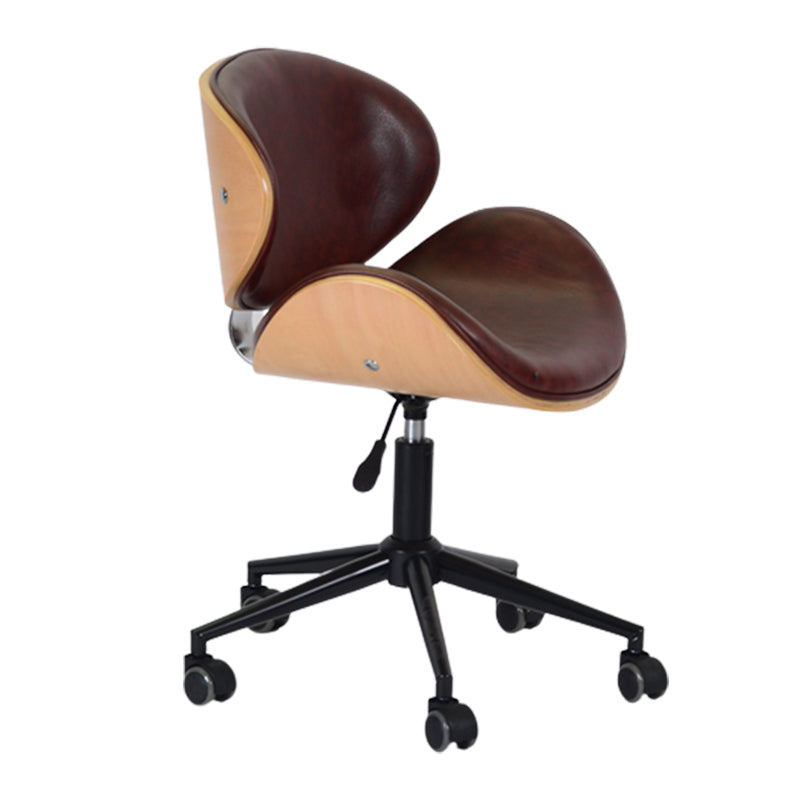 Contemporary Metal Barstool Faux Leather Counter Stool in Matte Finish