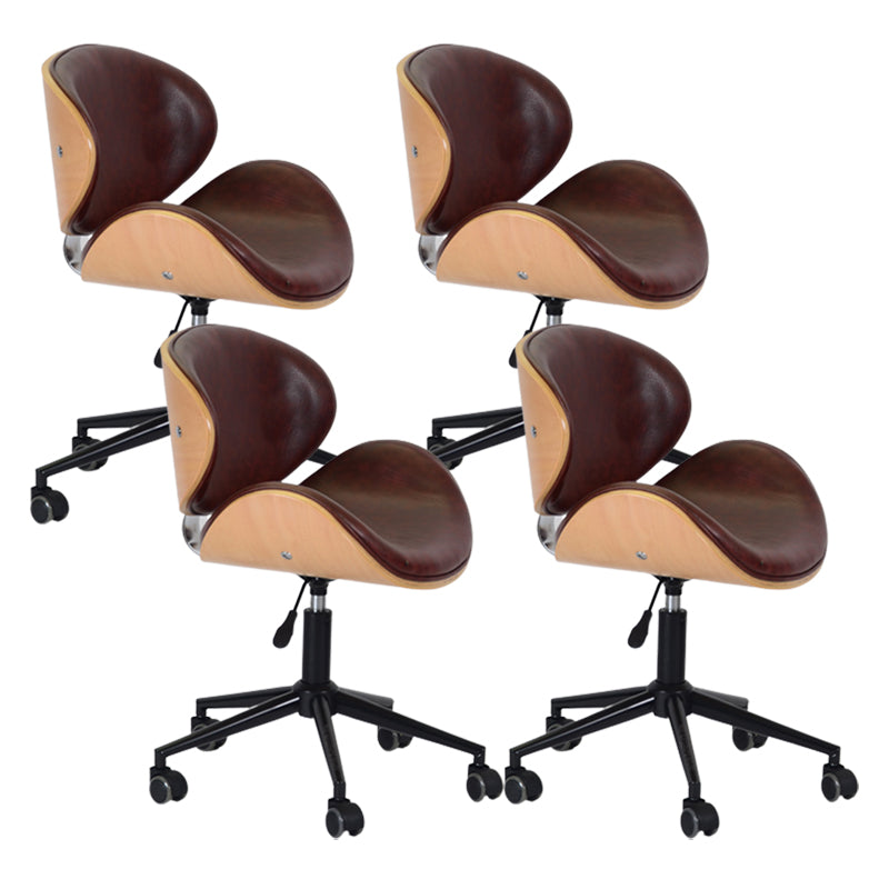 Contemporary Metal Barstool Faux Leather Counter Stool in Matte Finish