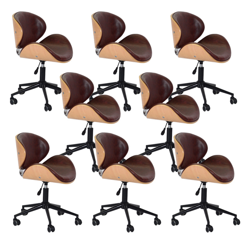 Contemporary Metal Barstool Faux Leather Counter Stool in Matte Finish