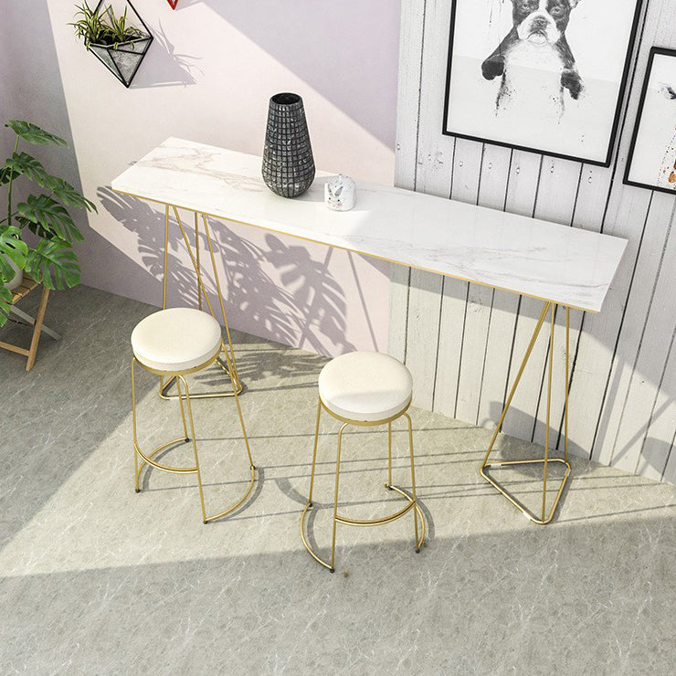 Double Pedestal Counter Set 1/2/3 Pieces Glam Rectangle Bar Pub Table Set