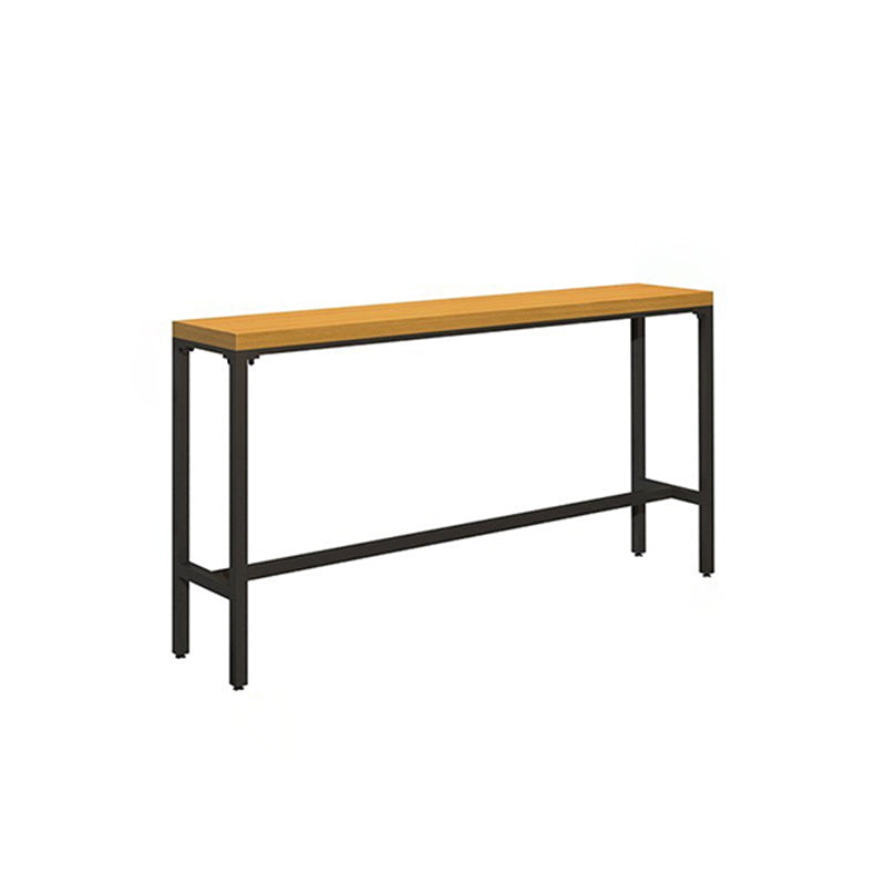 Luxurious Rectangle Solid Wood Bar Table Set 1/6/11 Pieces Counter Table with High Stools