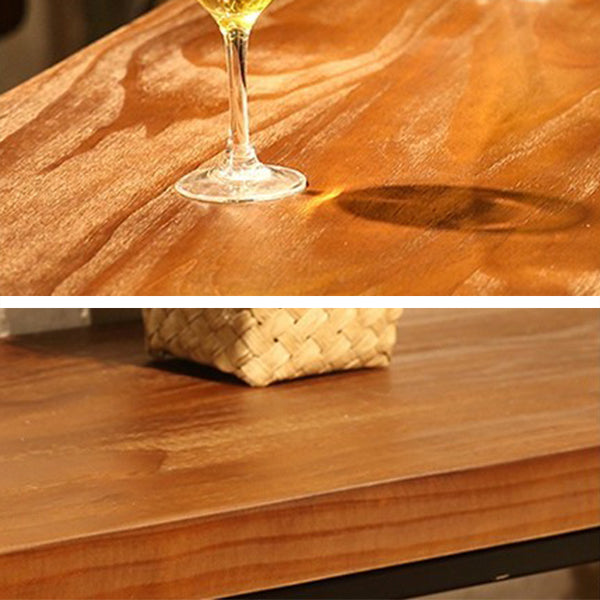 Industrial 1/4/6/11 Pieces Bar Table Set Rectangle Pine Wood Counter Table with Stools