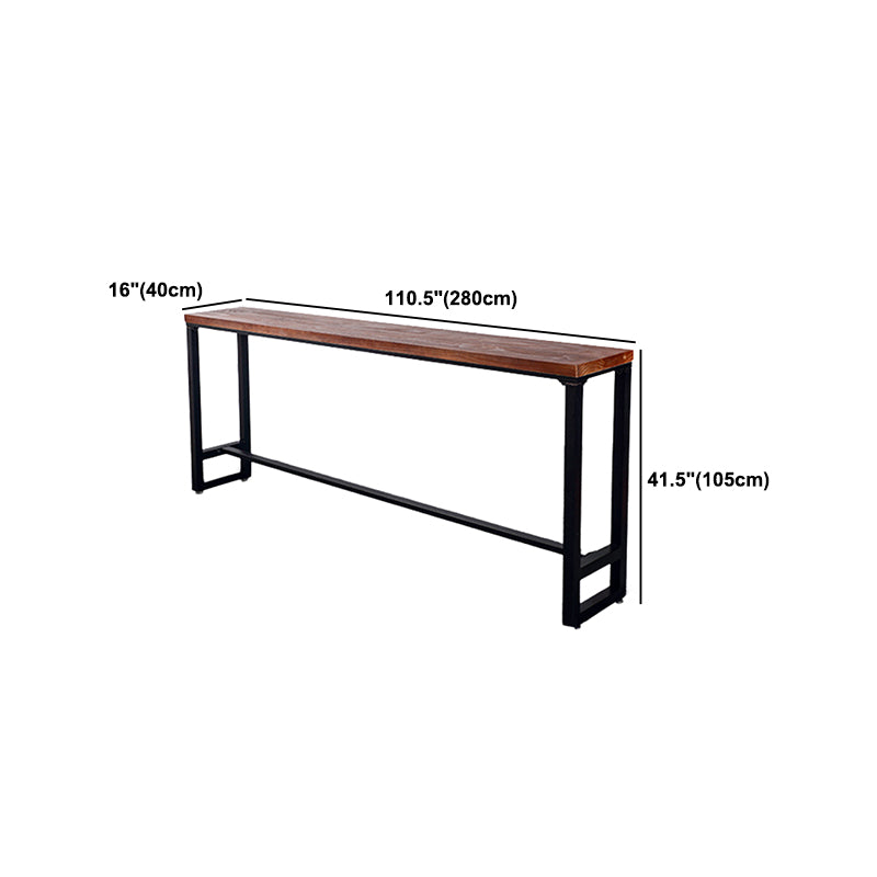 Industrial 1/4/6/11 Pieces Bar Table Set Rectangle Pine Wood Counter Table with Stools