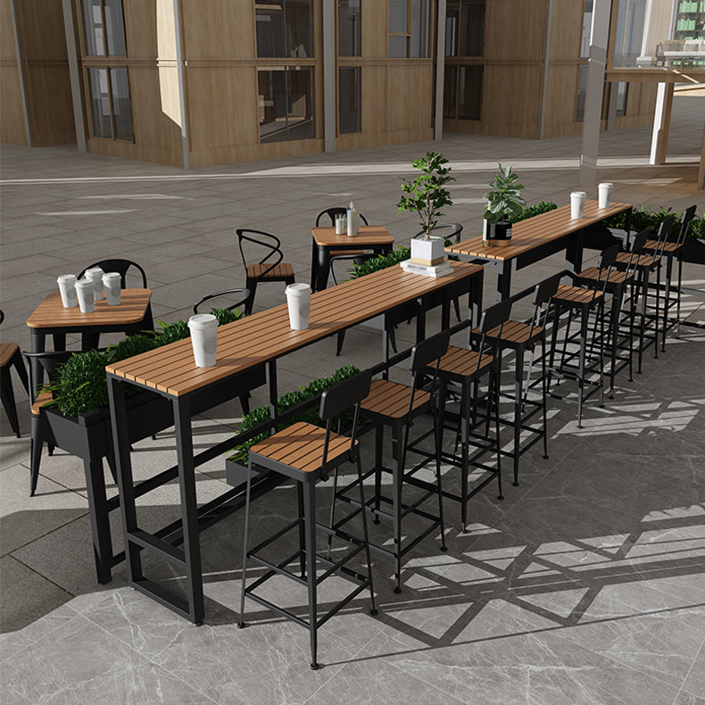Industrial Bar Table Set 1/2/5 Pcs Rectangular Bar Table and Stools