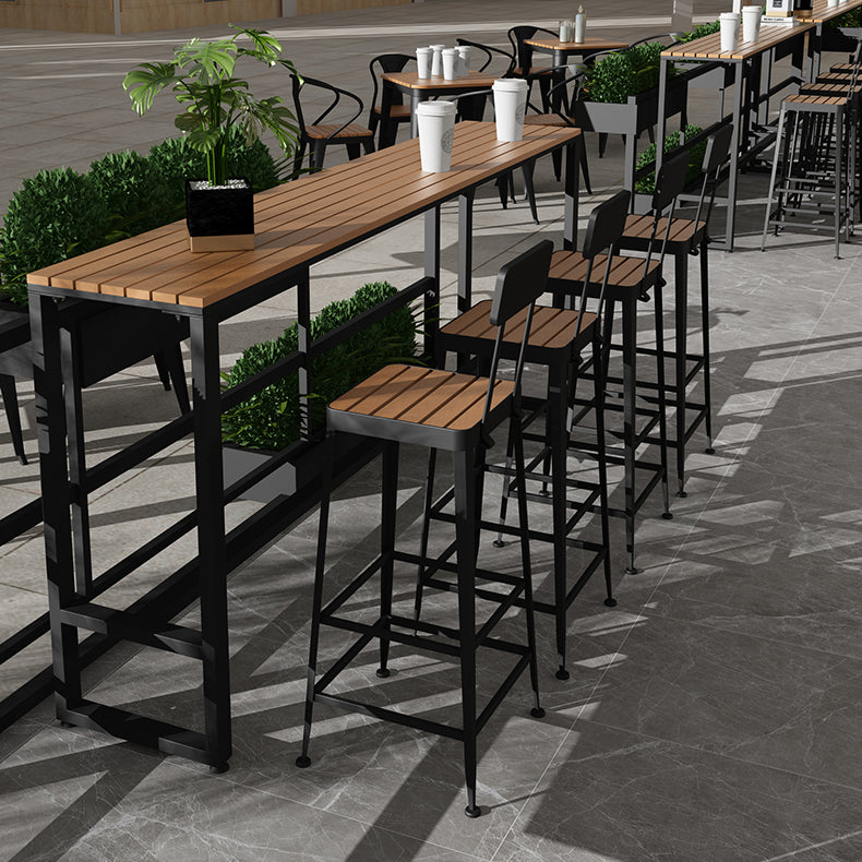 Industrial Bar Table Set 1/2/5 Pcs Rectangular Bar Table and Stools
