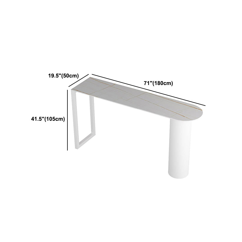 Modern Counter Height Set 1/2/3 Pcs Sintered Stone Dining Bar Table with Low Back Stool