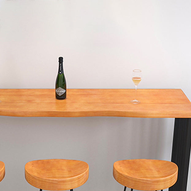 Industrial Rectangle Solid Wood Bar Table Set 1/2/3/4/5/7 Pieces Counter Table with Stools