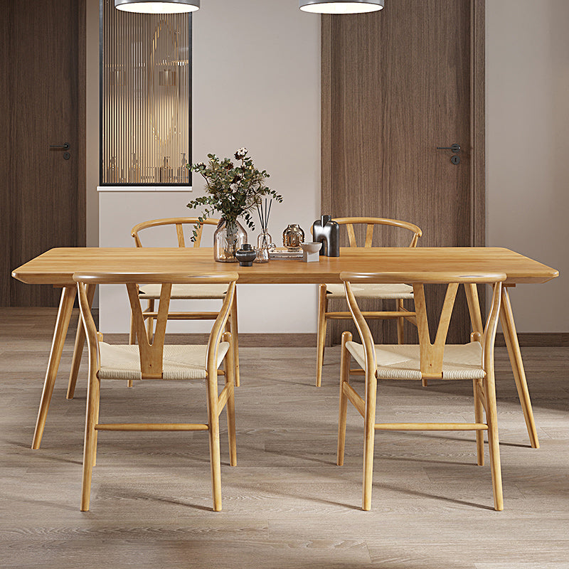 Rectangle 1/4/5 Pieces Dining Set Solid Wood Legs Dining Furniture Set