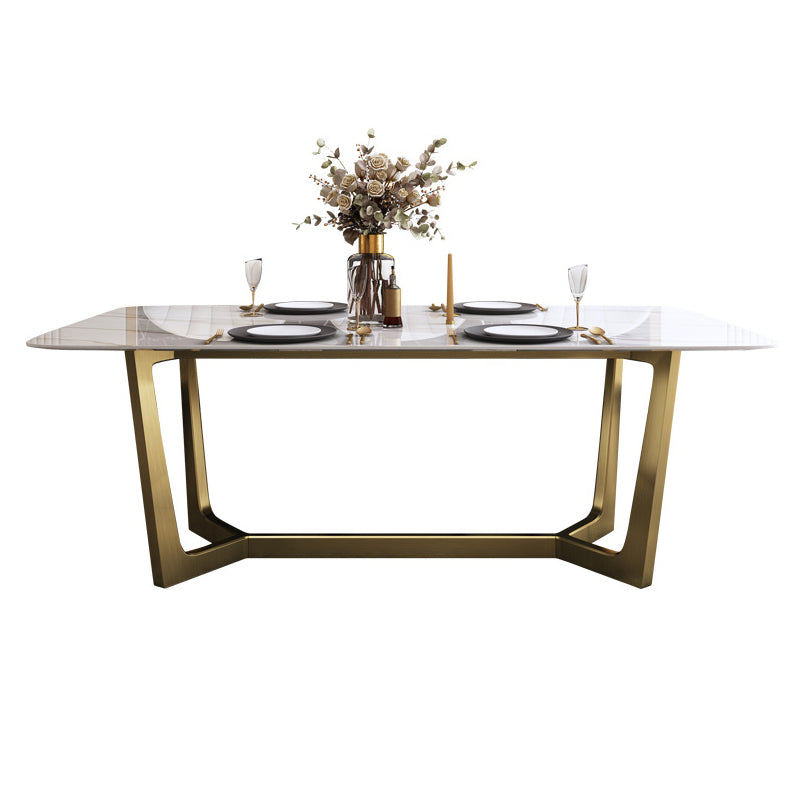 Glam Sintered Stone Dining Set Rectangle 1/4/5/6/7 Pieces Dining Set for Dining Areas