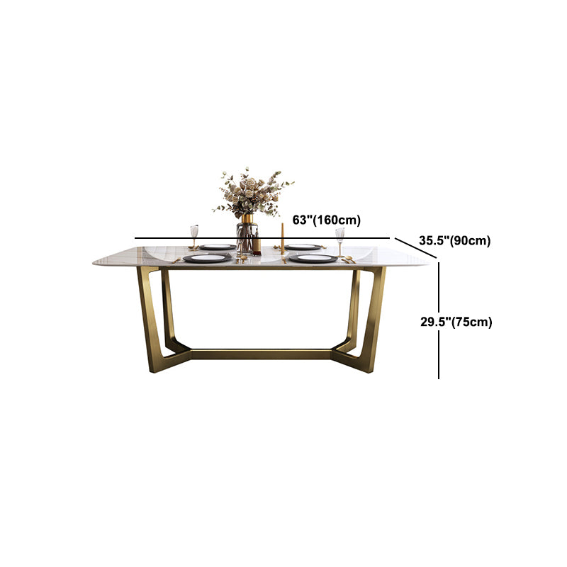 Glam Sintered Stone Dining Set Rectangle 1/4/5/6/7 Pieces Dining Set for Dining Areas