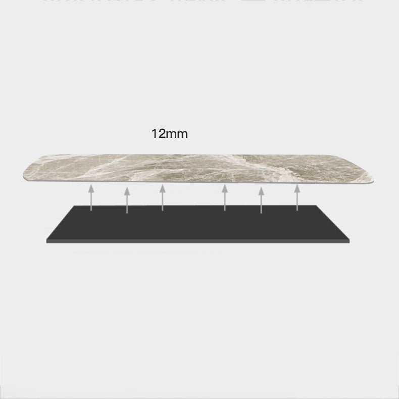 Modern Sintered Stone Dining Table Set 1/2/5/7 Pieces Rectangle Dining Set