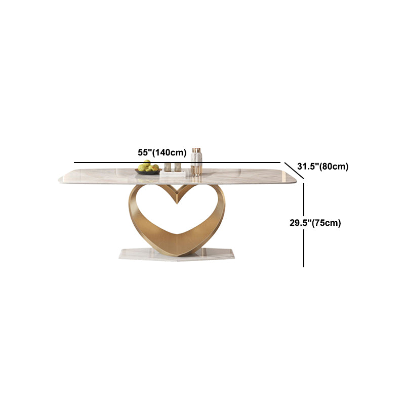 Glam Style Sintered Stone Dining Set Rectangle 1/2/4/5/7/9 Pieces Dining Set