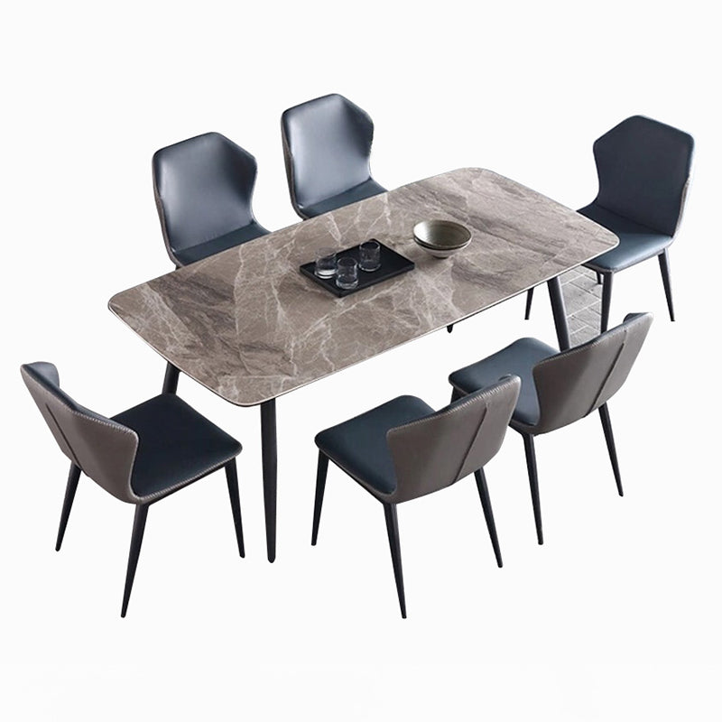 Rectangle Kitchen Table Industrial Dining Room Desk with 4 Legs