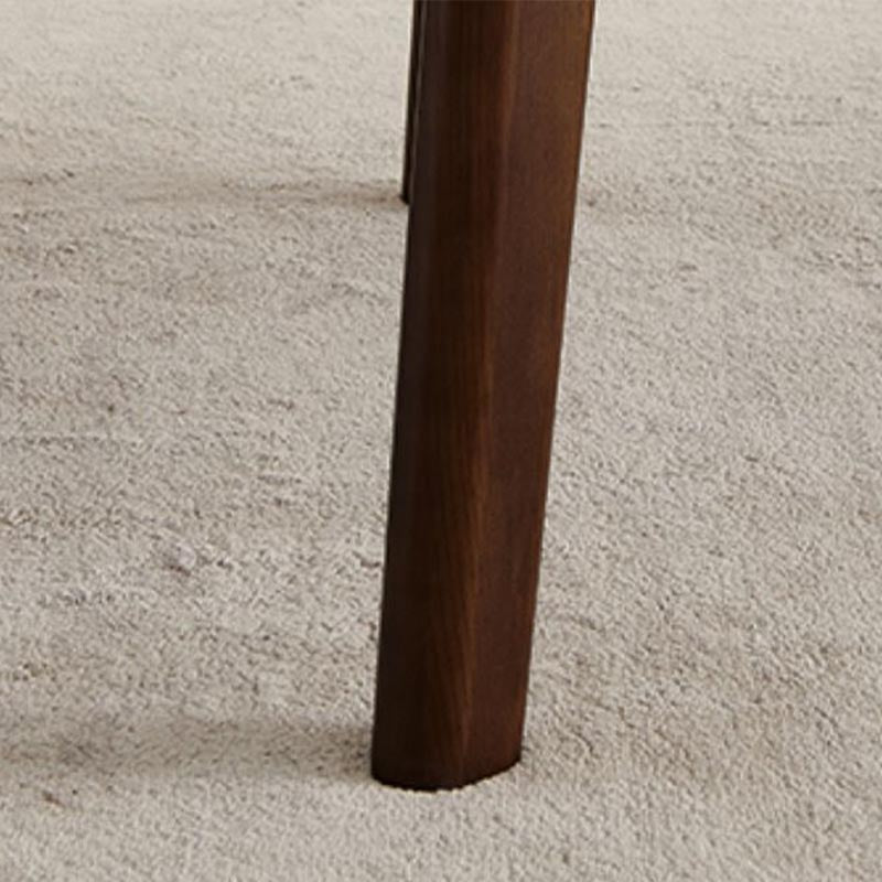 Mid-century Rectangle Dining Table White Stone Top Tripod Base Dining Table