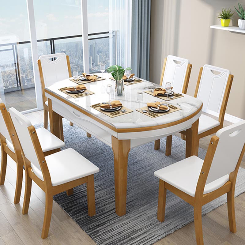 Sintered Stone Top Table 4 Legs Dining Table Home Kitchen Dinner