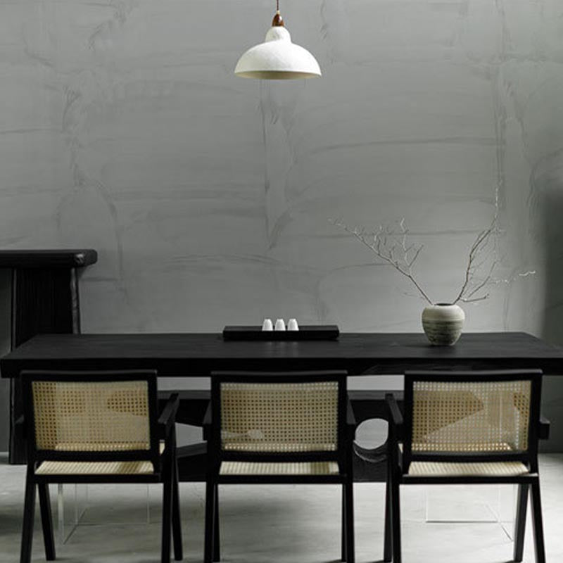 Acrylic Clear Double Pedestal Dining Table Modern Solid Wood Top Dinette Table