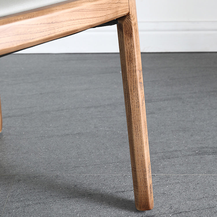 Scandinavian Armless Dining Chairs Ash Wood Frame Chair with Upholstered