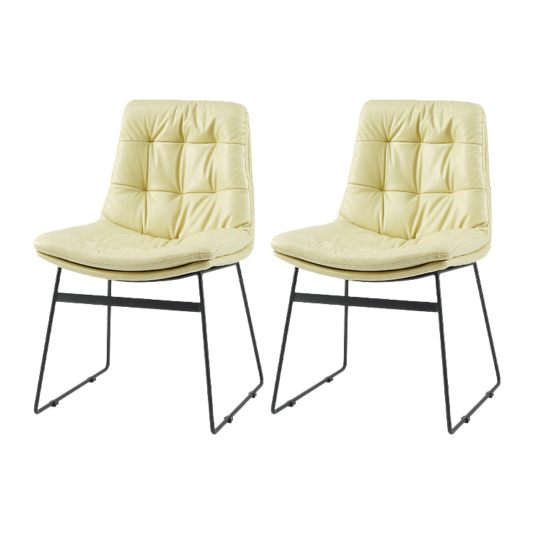 Industrial Dining Chairs Armless Chair with Metal Legs for Home