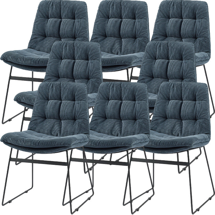 Industrial Dining Chairs Armless Chair with Metal Legs for Home