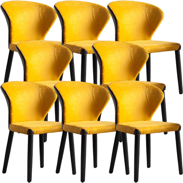 Contemporary Dining Chairs Armless Chair with Wooden Legs for Home