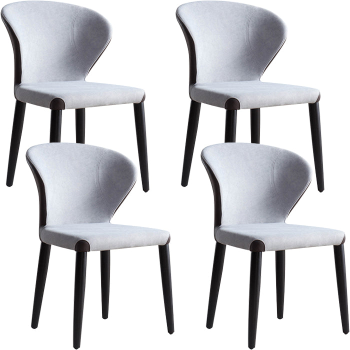 Contemporary Dining Chairs Armless Chair with Wooden Legs for Home