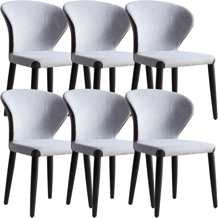 Contemporary Dining Chairs Armless Chair with Wooden Legs for Home