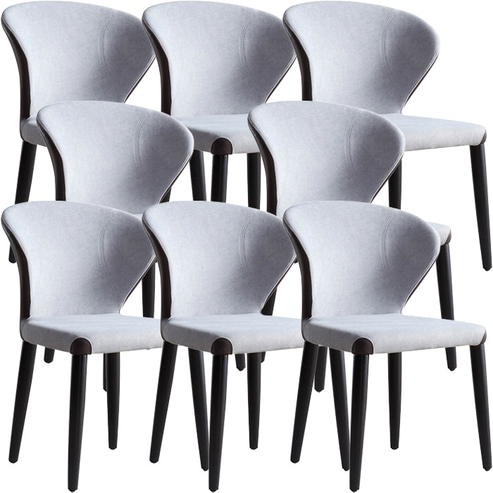 Contemporary Dining Chairs Armless Chair with Wooden Legs for Home