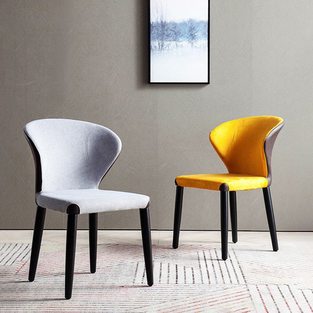 Contemporary Dining Chairs Armless Chair with Wooden Legs for Home