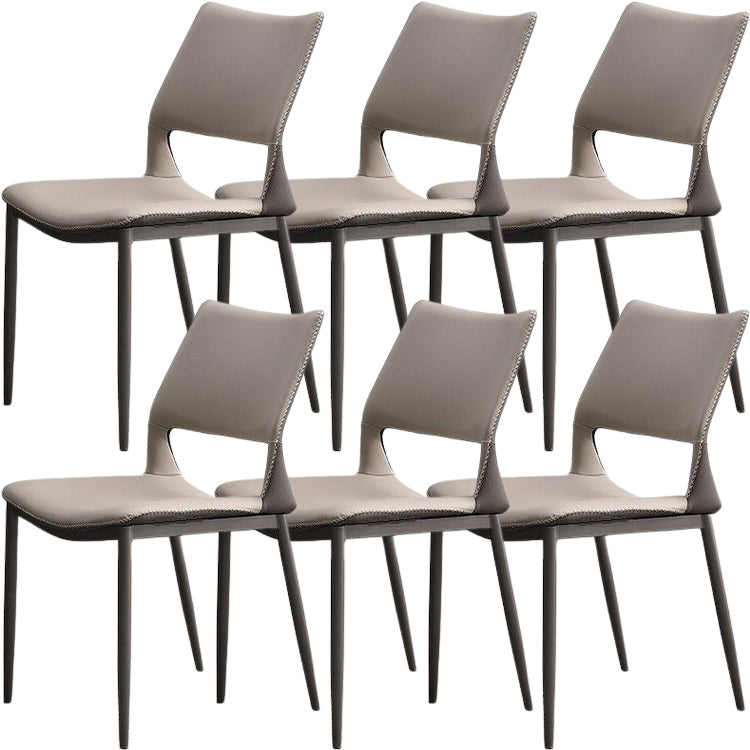 Contemporary Dining Chairs Armless Chair with Metal Legs for Home