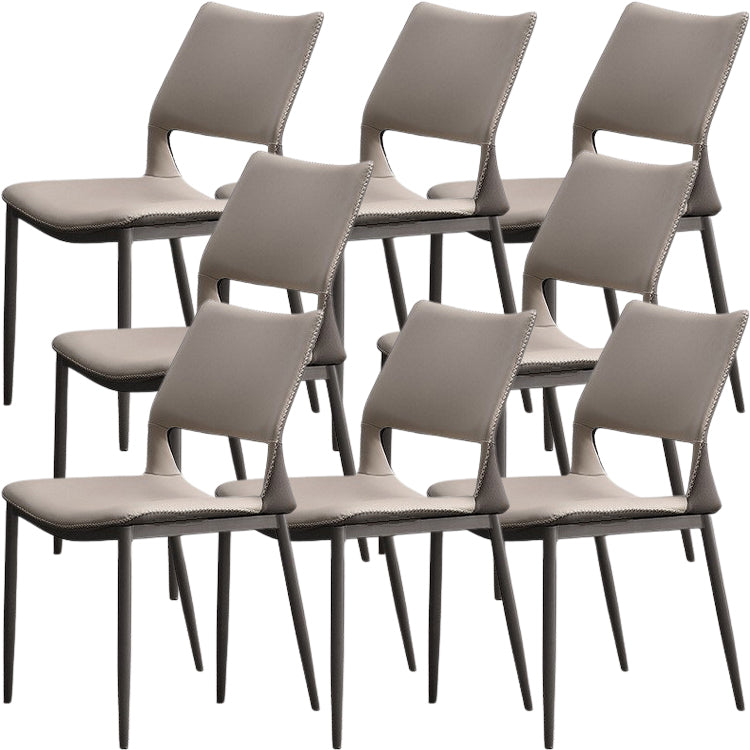 Contemporary Dining Chairs Armless Chair with Metal Legs for Home