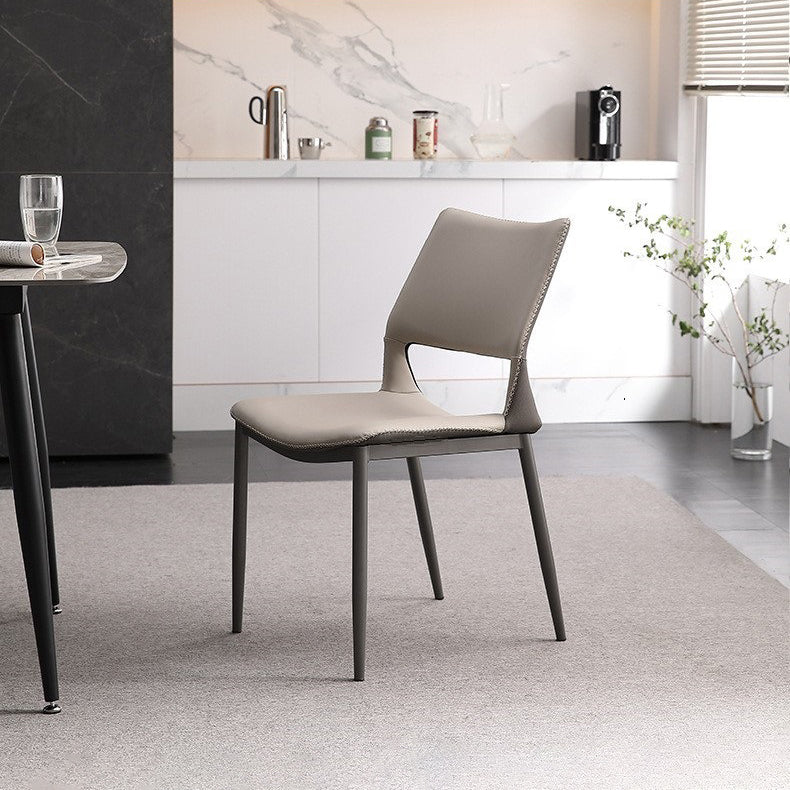 Contemporary Dining Chairs Armless Chair with Metal Legs for Home
