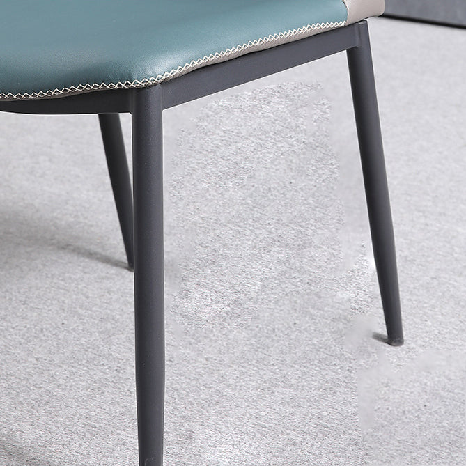 Contemporary Dining Chairs Armless Chair with Metal Legs for Home