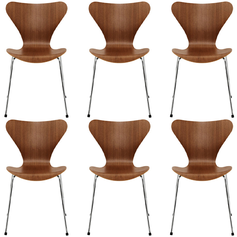 Solid Wood Armless Dining Chairs Contemporary Side Chair Set