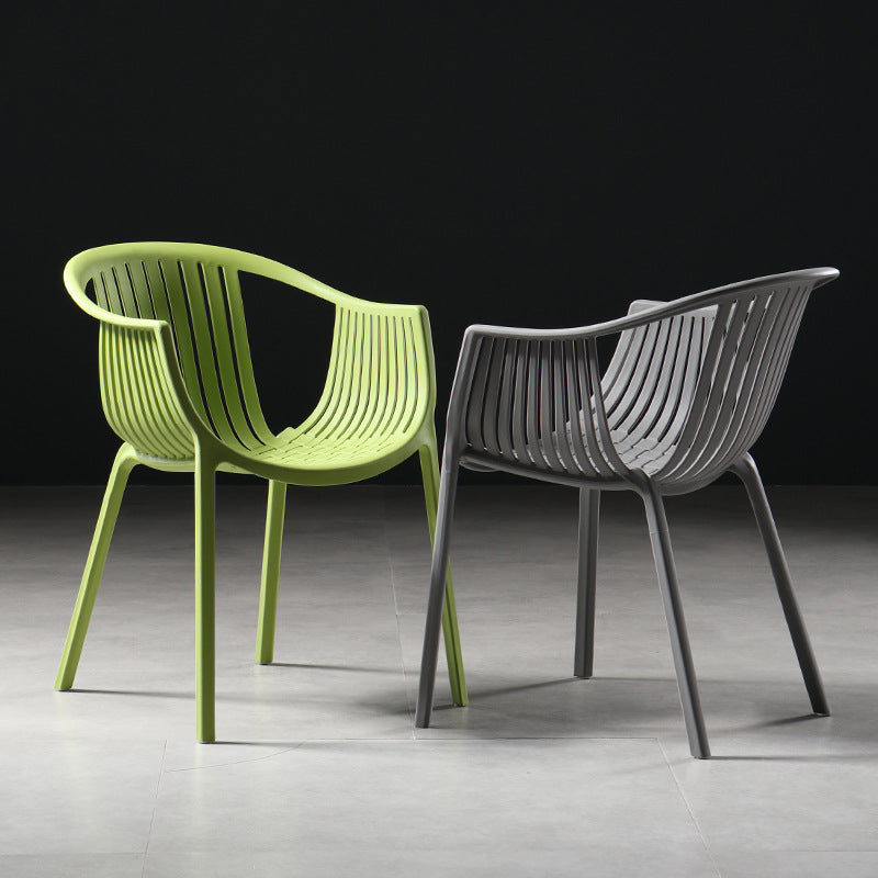 Contemporary Dining Chairs Arm Chair with Plastic Legs for Home