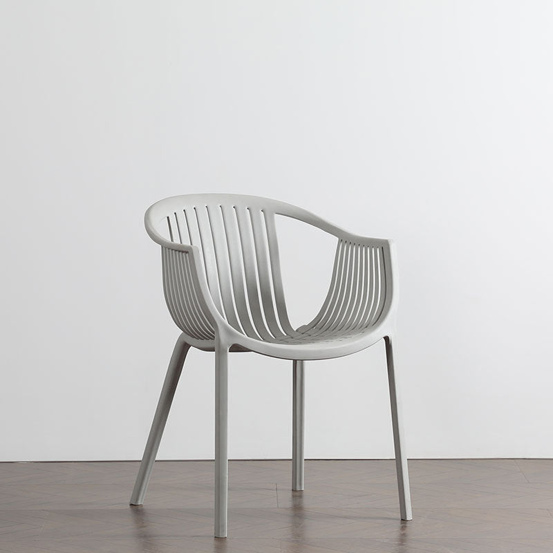 Contemporary Dining Chairs Arm Chair with Plastic Legs for Home